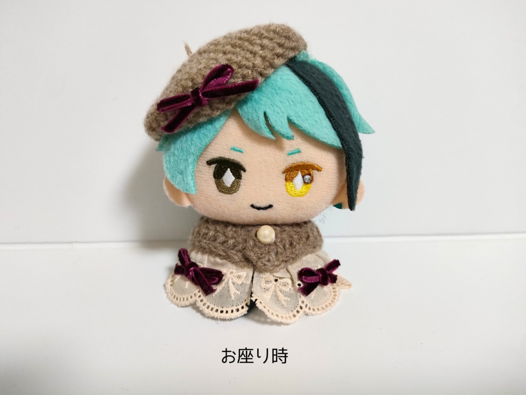 10cmぬい服 コットンレースケープ&ベレーセット(旧バージョン)