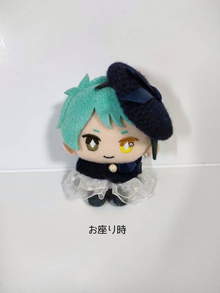 10cmぬい服 サテンリボンケープ&ベレーセット