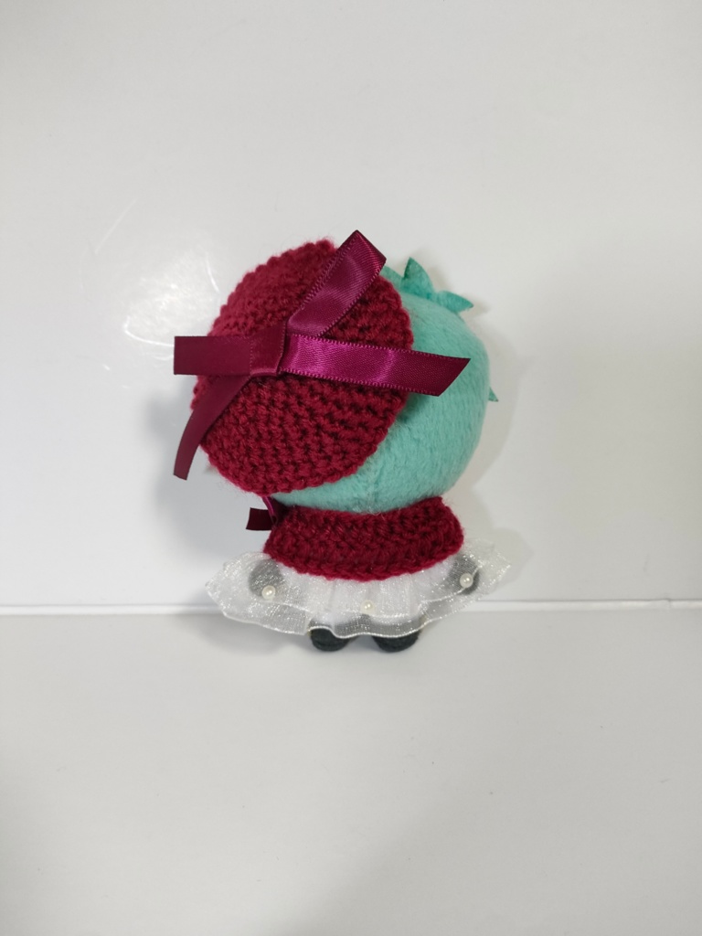 10cmぬい服 サテンリボンケープ&ベレーセット