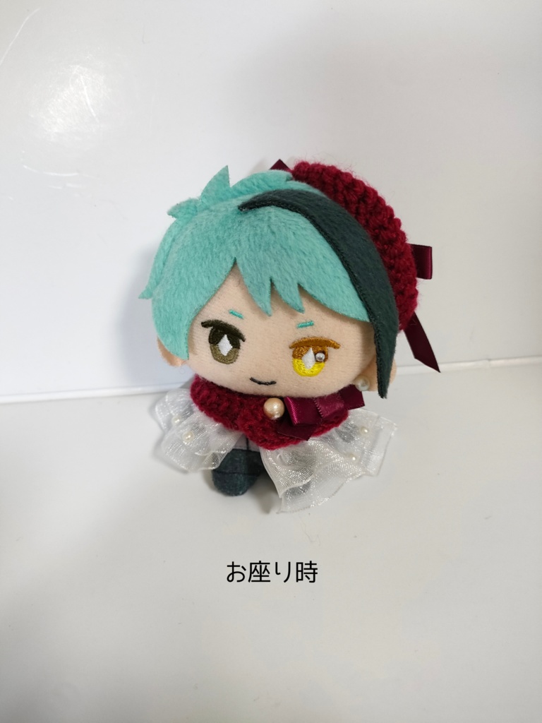 10cmぬい服 サテンリボンケープ&ベレーセット