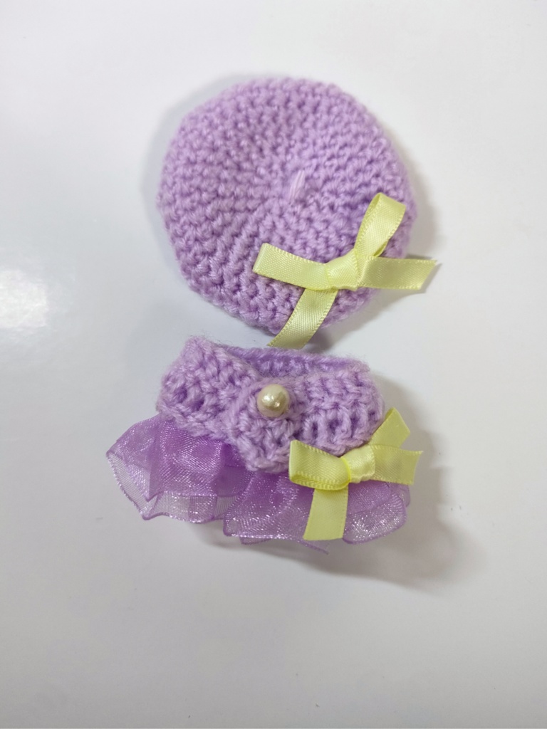 10cmぬい服 ラプンツェルイメージケープ&ベレーセット