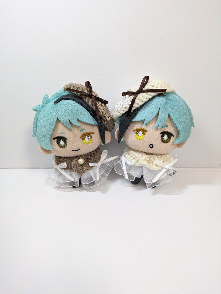 10cmぬい服 ホワイトリボンケープセット《カフェモカ》