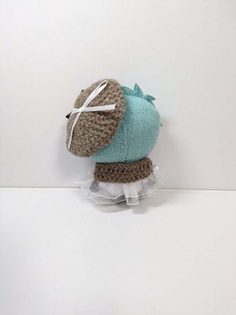 10cmぬい服 ホワイトリボンケープセット《カフェモカ》