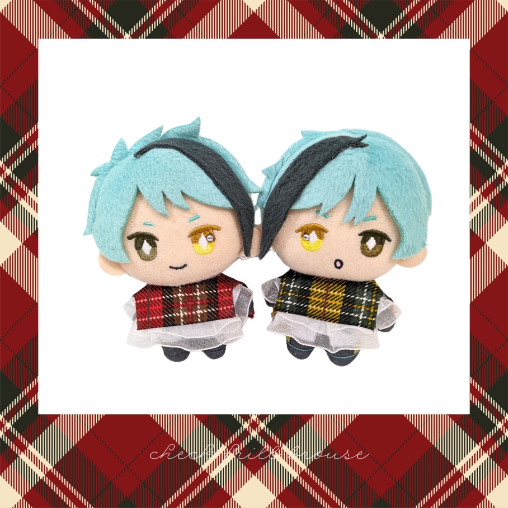 10cmぬい服 フリルチェックブラウス