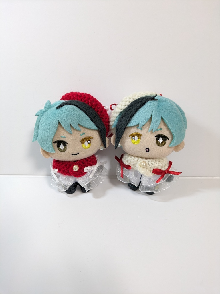 10cmぬい服 紅白ケープ&ベレーセット