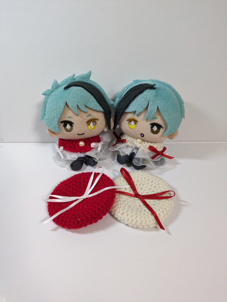 10cmぬい服 紅白ケープ&ベレーセット