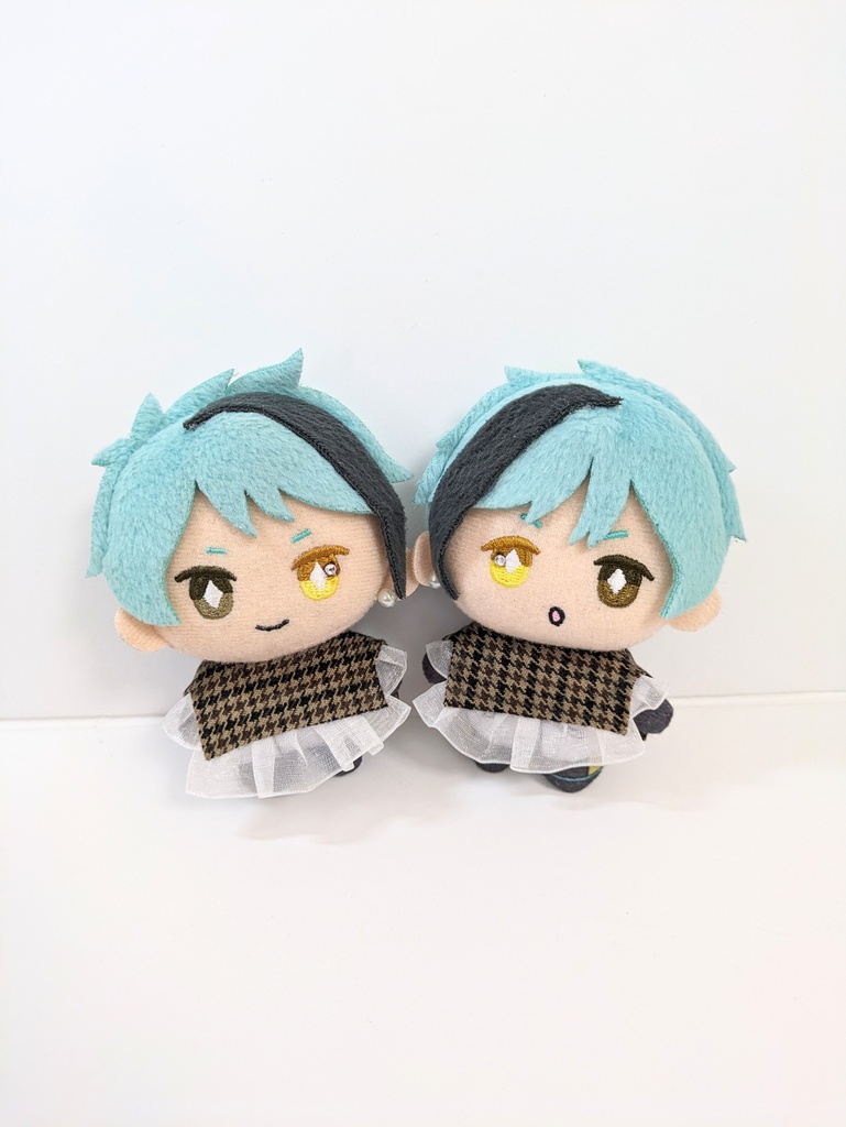 10cmぬい服 千鳥柄フリルブラウス