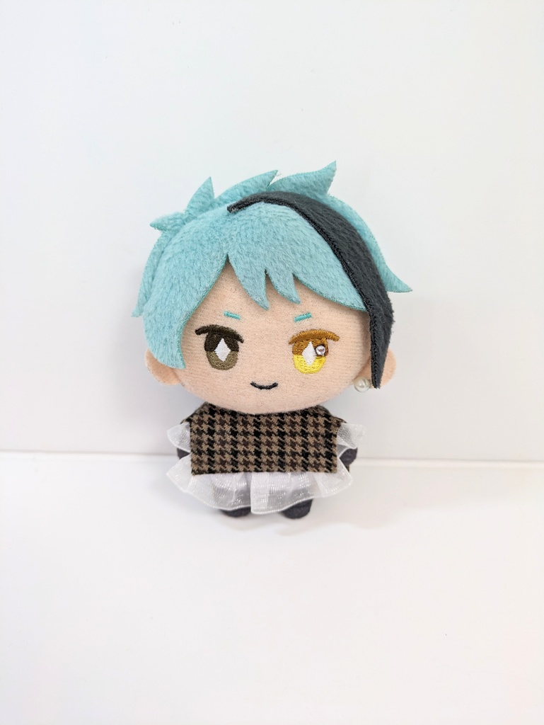 10cmぬい服 千鳥柄フリルブラウス