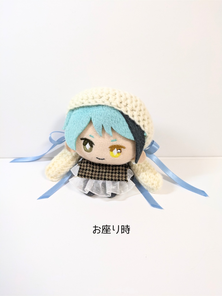 10cmぬい服 リボン付きけも耳ベレー うさぎ