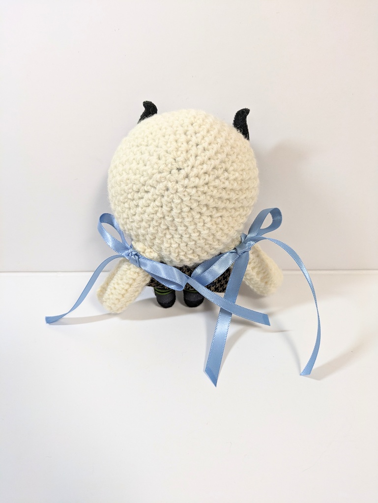 10cmぬい服 リボン付きけも耳ベレー うさぎ