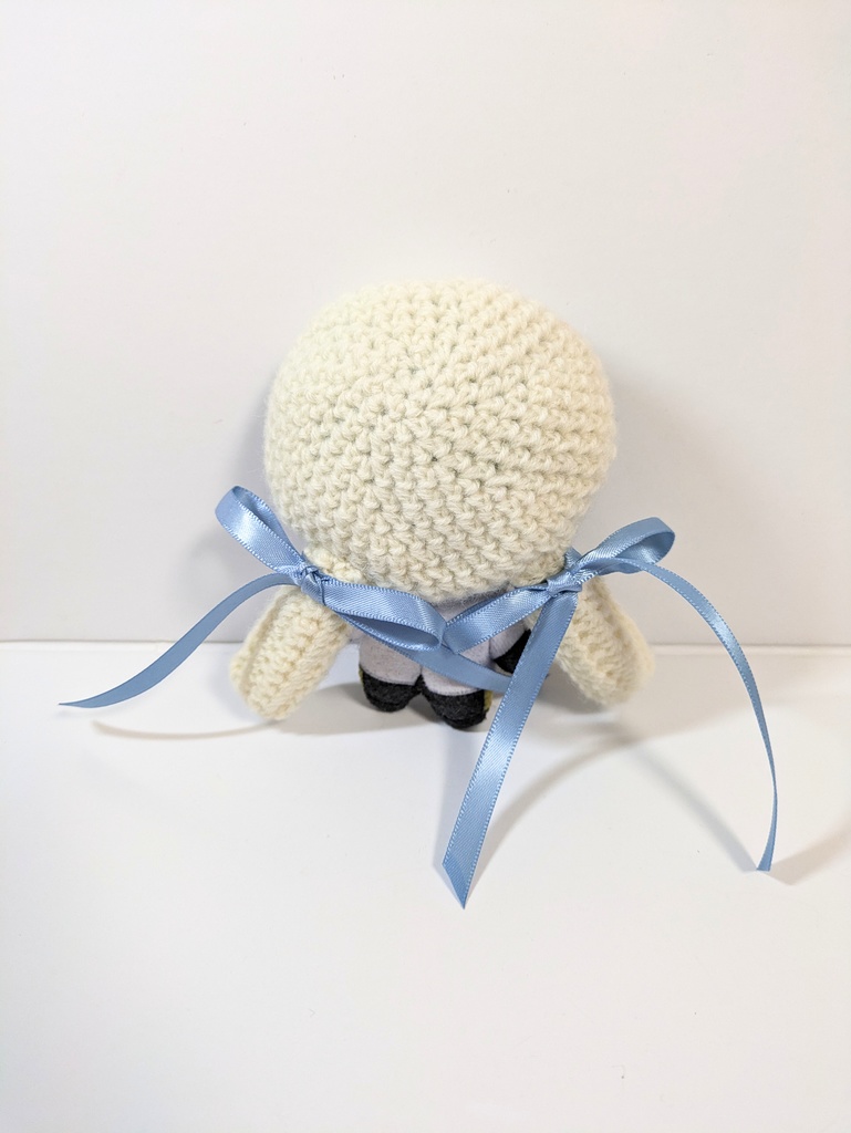 10cmぬい服 リボン付きけも耳ベレー うさぎ