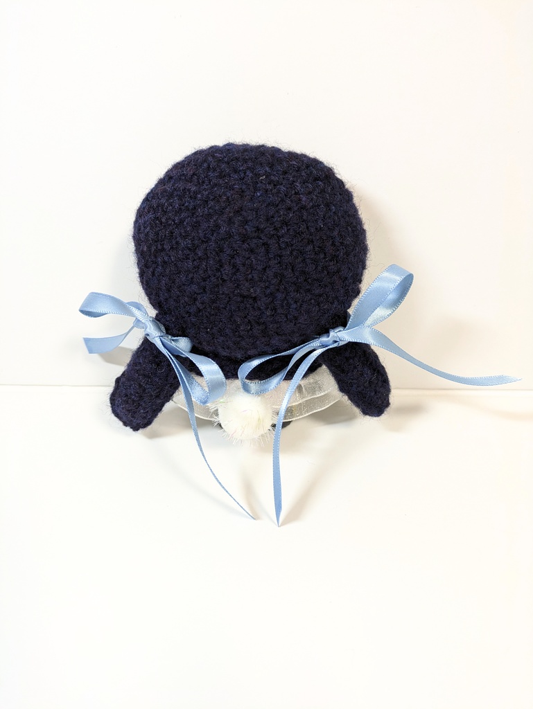 10cmぬい服 リボン付きけも耳ベレー&ケープセット うさぎ