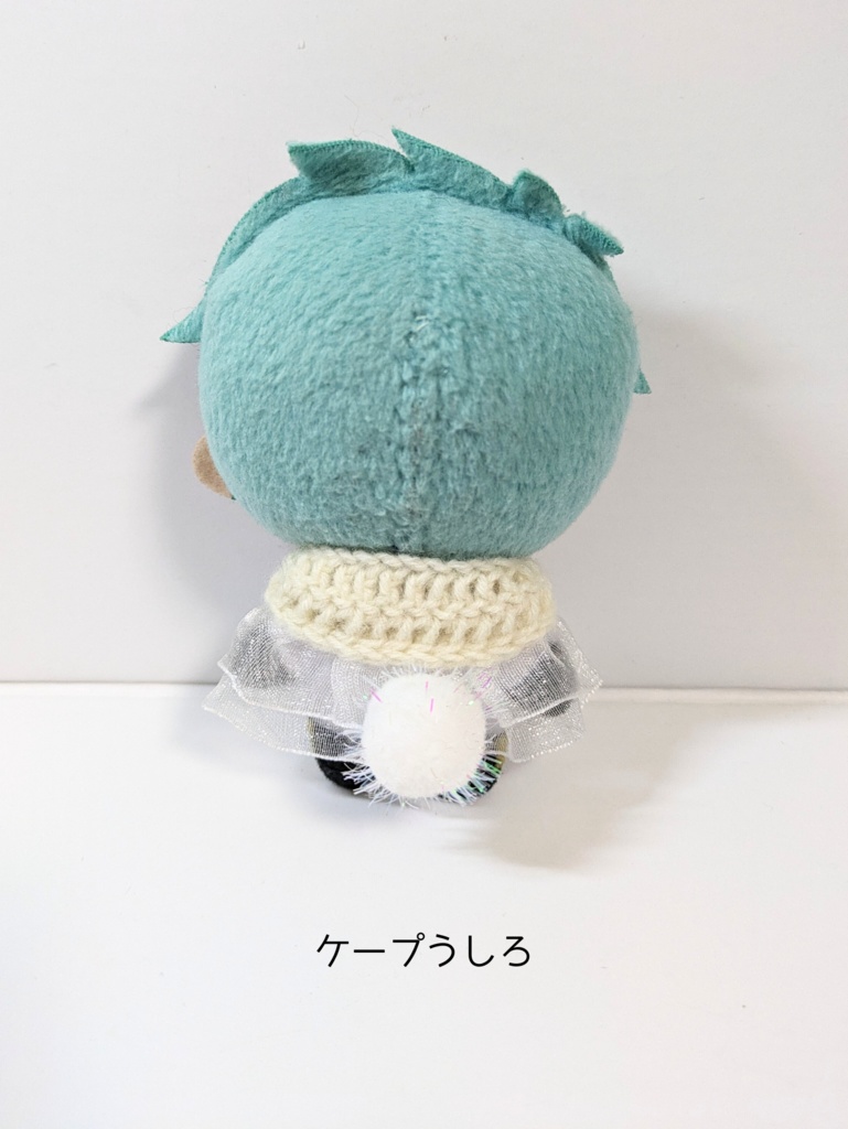 10cmぬい服 リボン付きけも耳ベレー&ケープセット うさぎ