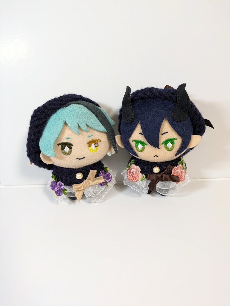 ぬい服10cm グログランフラワーケープ&ベレーセット