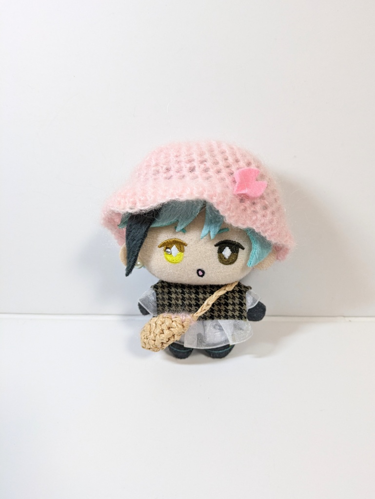 ぬい服10cm さくらハット&かごバッグセット