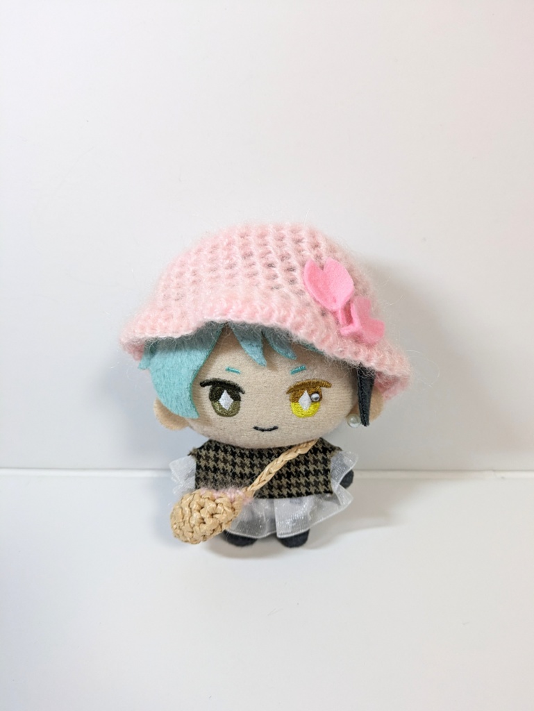 ぬい服10cm さくらハット&かごバッグセット