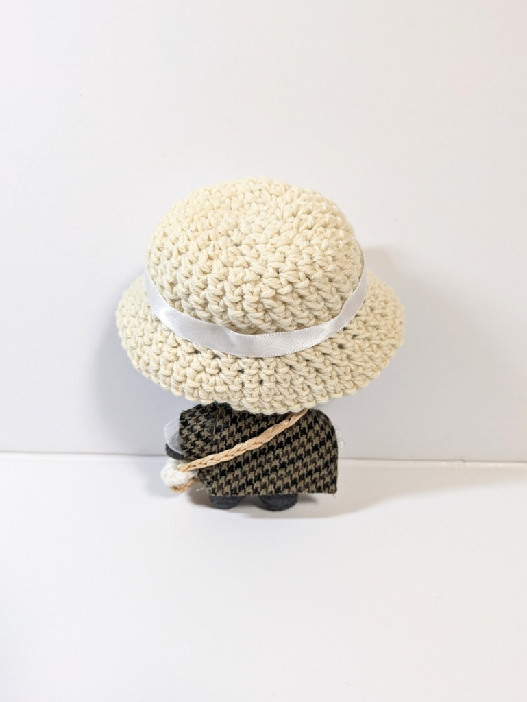 ぬい服10cm サテンリボン付きコットンハット&かごバッグセット