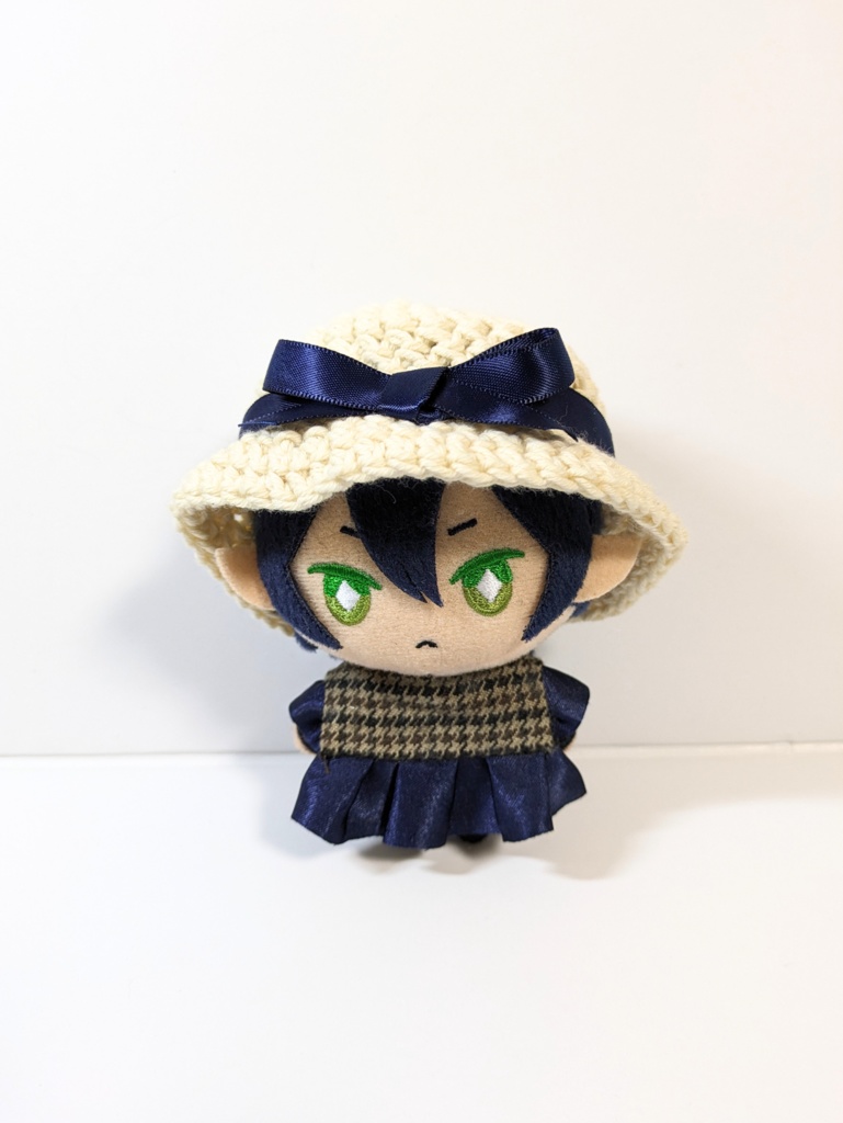 ぬい服10cm サテンリボン付きコットンハット&かごバッグセット