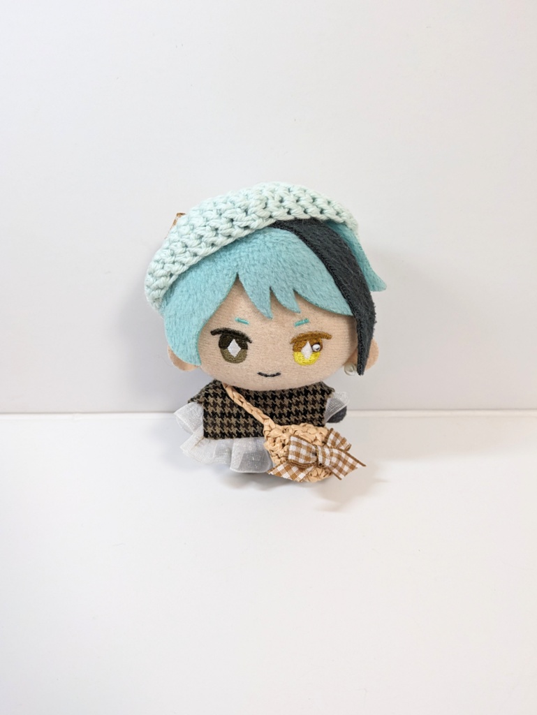 ぬい服10cm お揃いリボンベレー&かごバッグセット コーヒーブラウンver.