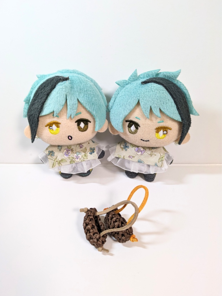 ぬい服10cm お出かけコーデセット『パープルフラワー』