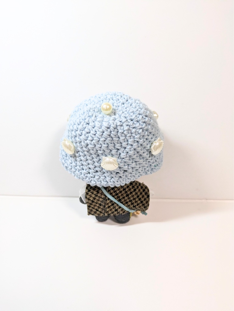 ぬい服10cm かいがらのコットンハット&かごバッグセット