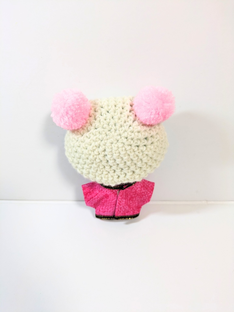 ぬい服10cm ぽんぽん耳のくまさんベレー『くま・ぱんだ』