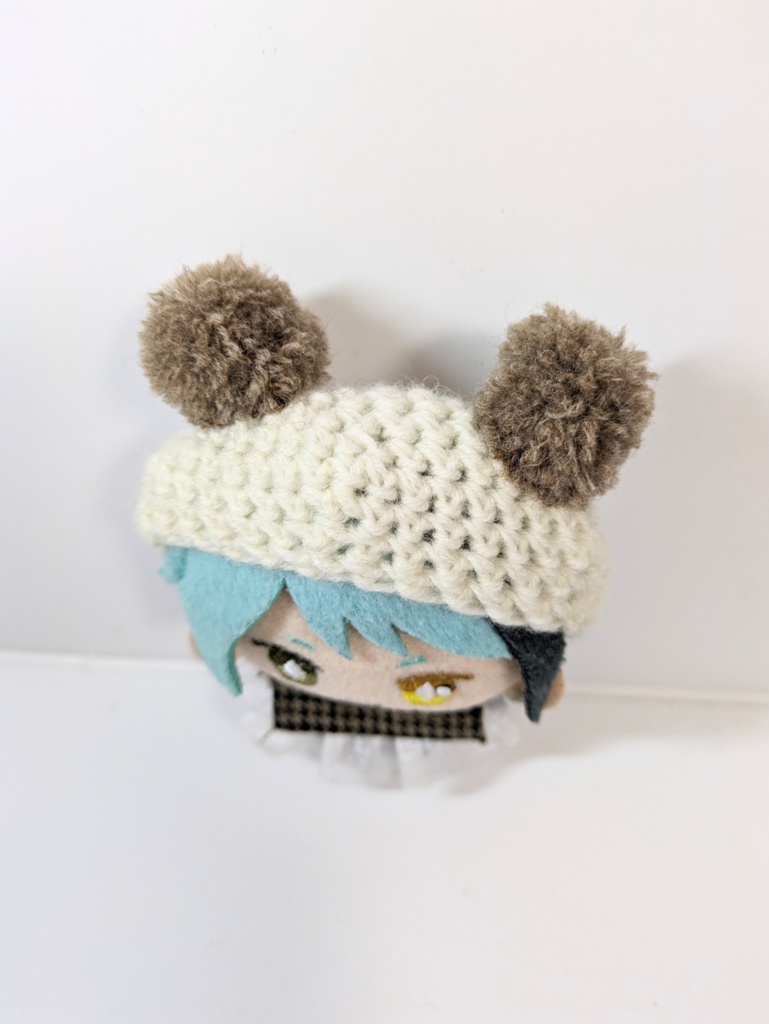 ぬい服10cm ぽんぽん耳のくまさんベレー『くま・ぱんだ』
