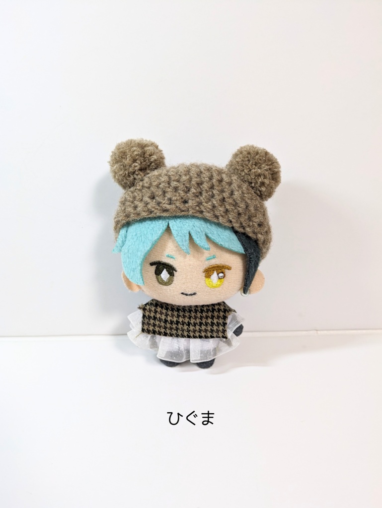 ぬい服10cm ぽんぽん耳のくまさんベレー『くま・ぱんだ』