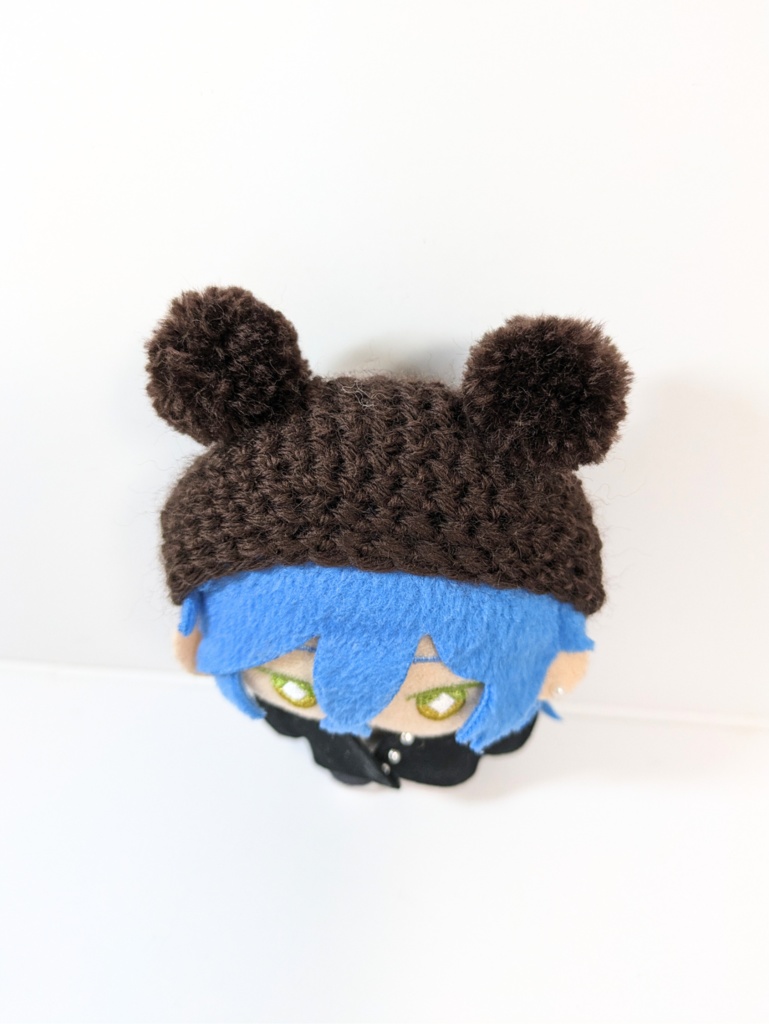 ぬい服10cm ぽんぽん耳のくまさんベレー『くま・ぱんだ』