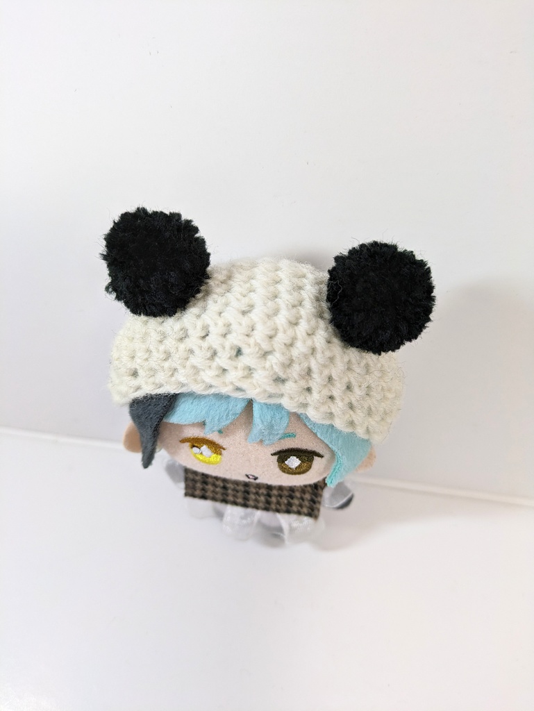 ぬい服10cm ぽんぽん耳のくまさんベレー『くま・ぱんだ』