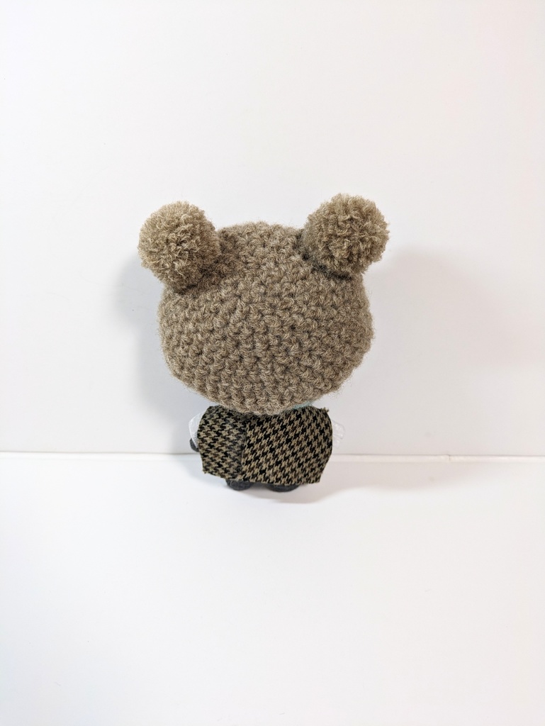 ぬい服10cm ぽんぽん耳のくまさんベレー『くま・ぱんだ』