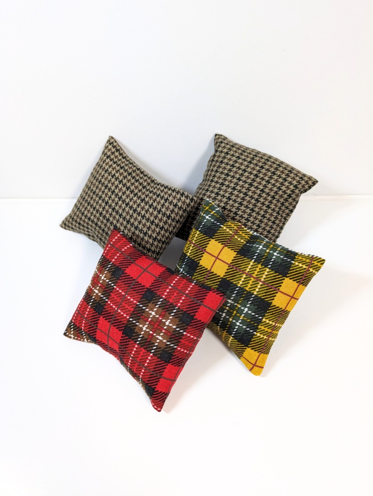 10cmぬいサイズクッションセット『クラシック(ちどり・チェック)』
