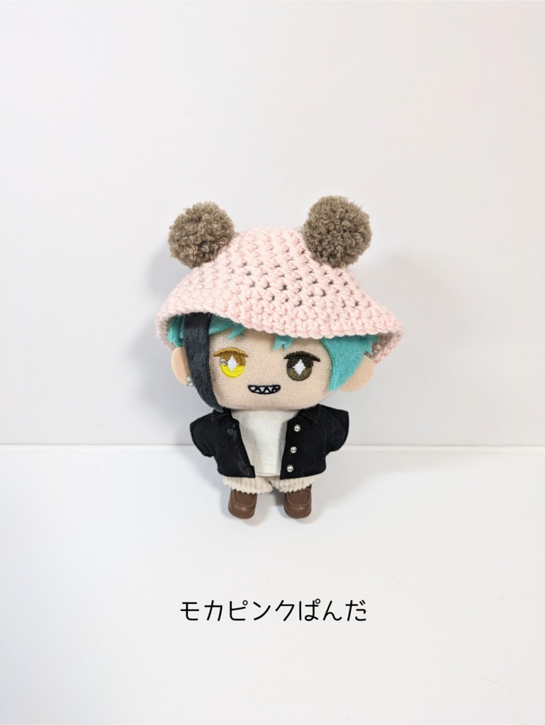 ぬい服10cm ぽんぽん耳のくまさんコットンハット『くま・ぱんだ』