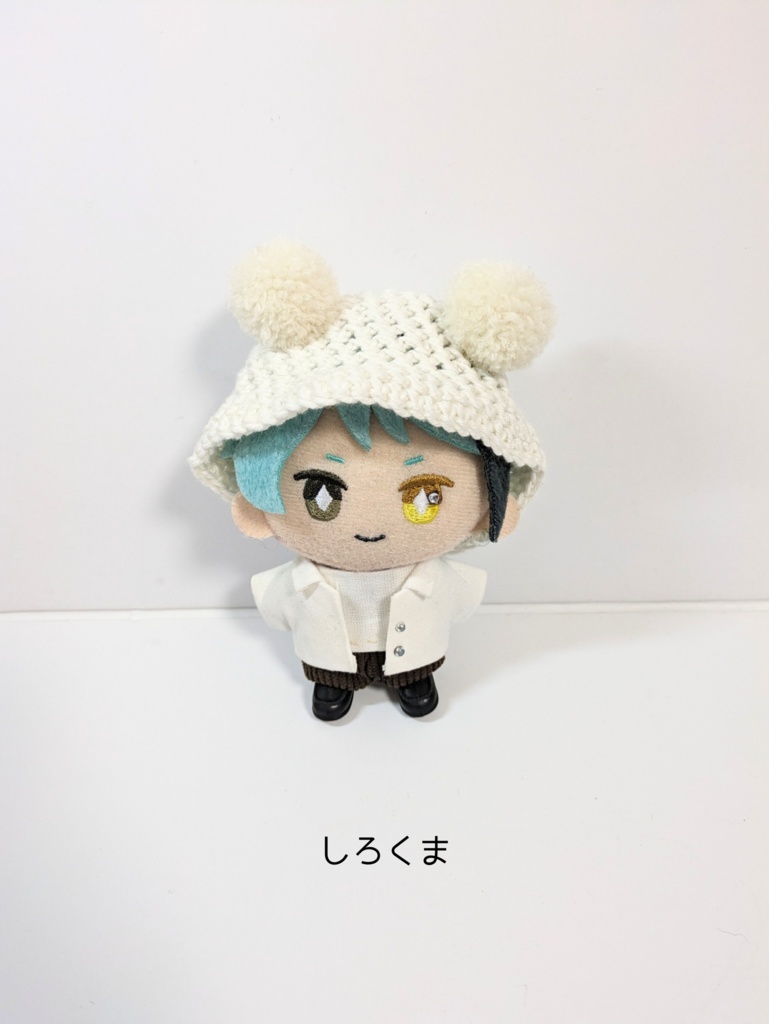 ぬい服10cm ぽんぽん耳のくまさんコットンハット『くま・ぱんだ』