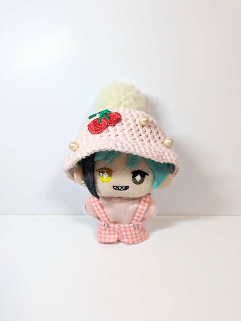 ぬい服10cm クリームソーダハット 水色・ピンク