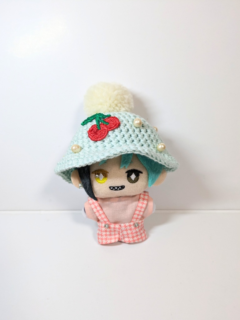 ぬい服10cm クリームソーダハット 水色・ピンク