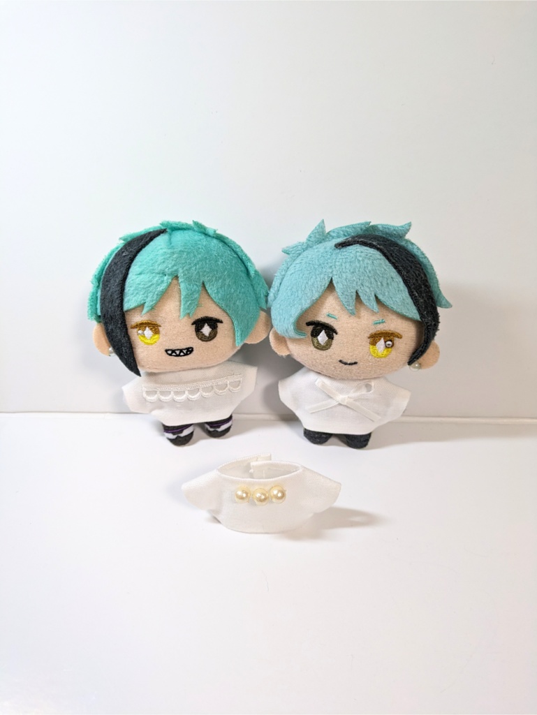 ぬい服10cm シンプルお上品ホワイトトップス