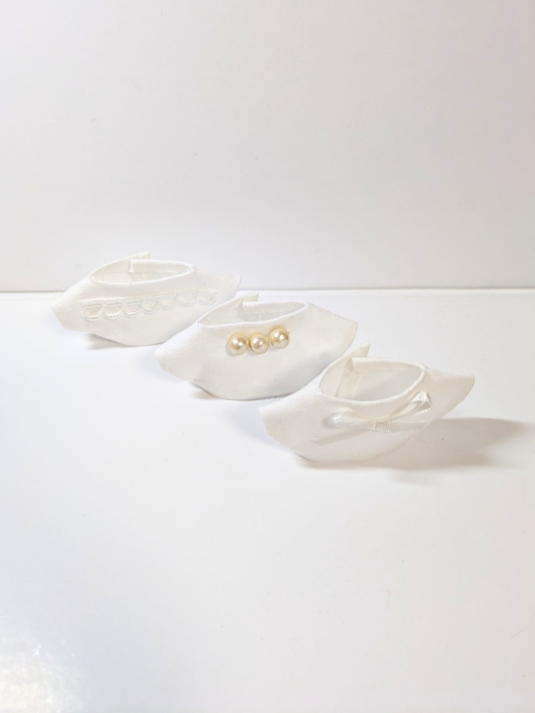 ぬい服10cm シンプルお上品ホワイトトップス