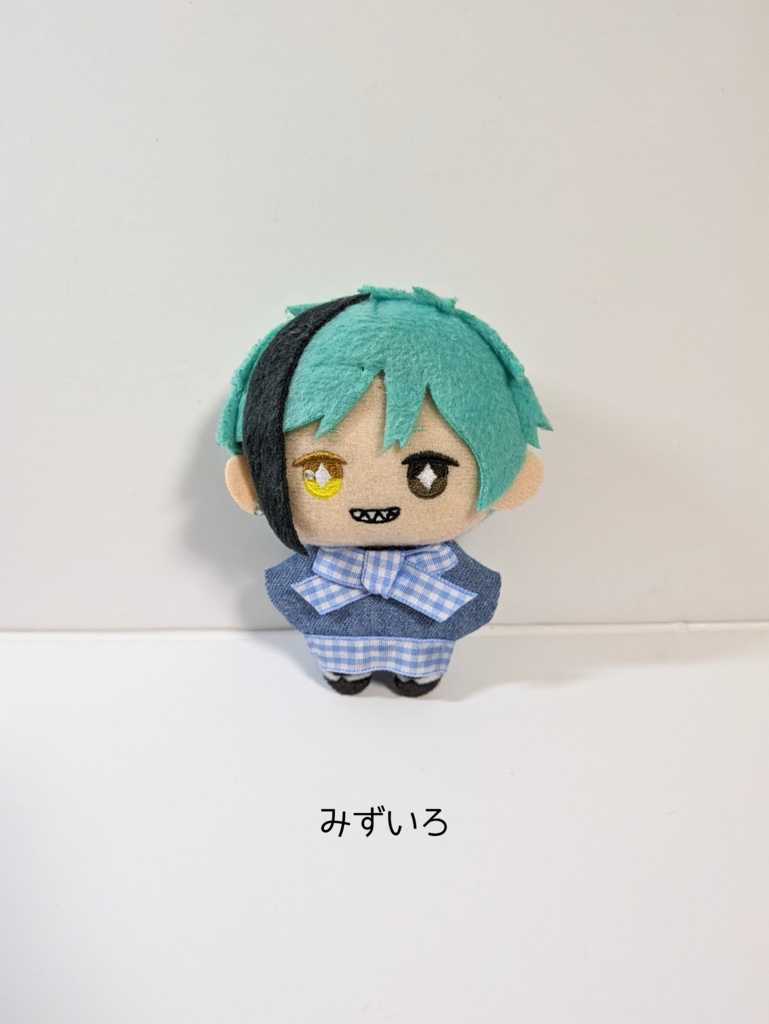 ぬい服10cm ビッグリボントップス【デニムver.】