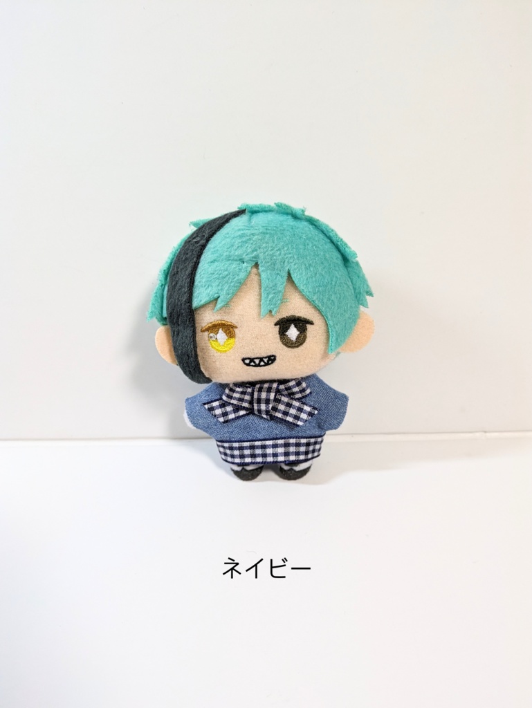 ぬい服10cm ビッグリボントップス【デニムver.】