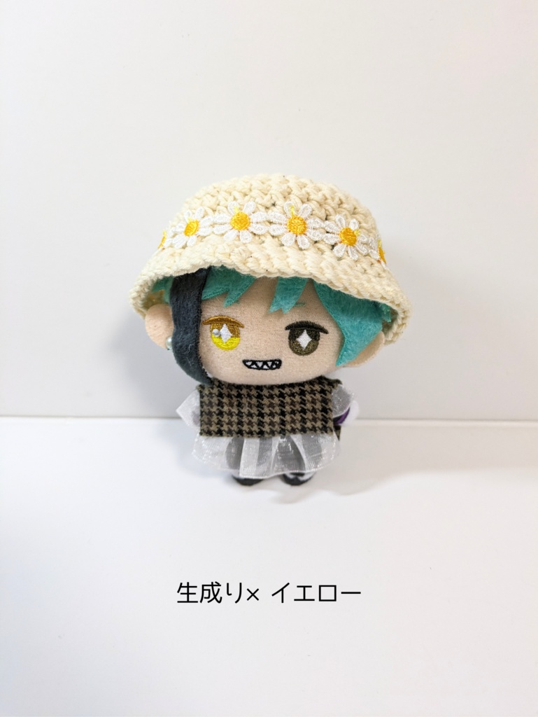 ぬい服10cm フラワーレースコットンハット