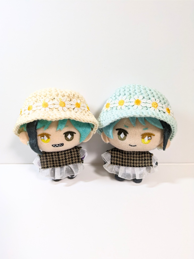 ぬい服10cm フラワーレースコットンハット