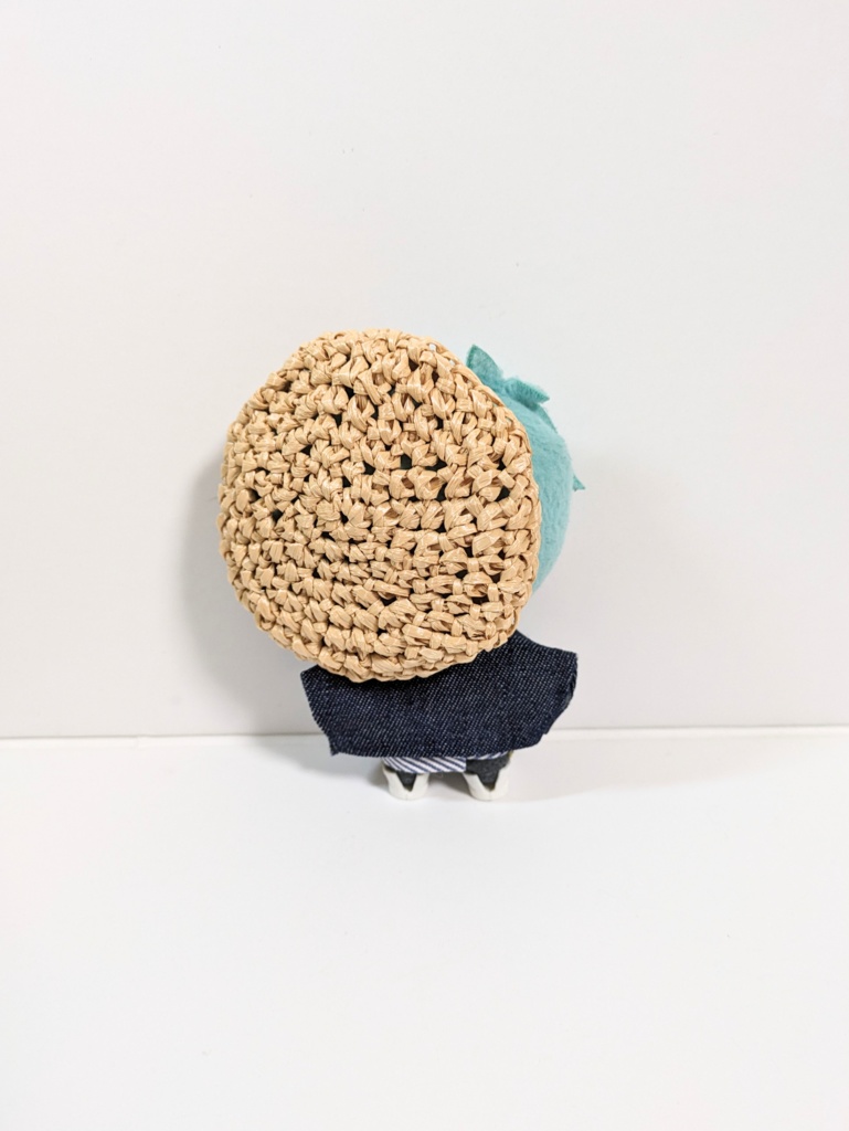 ぬい服10cm 麦わらベレー帽