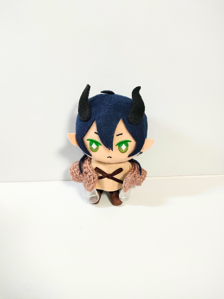 ぬい服10cm 萌え袖ゆるニットカーディガンセット