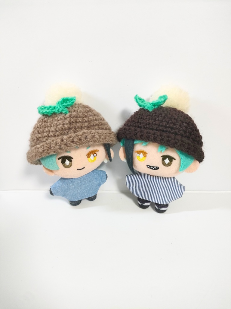 ぬい服10cm コーヒーフロートニット帽