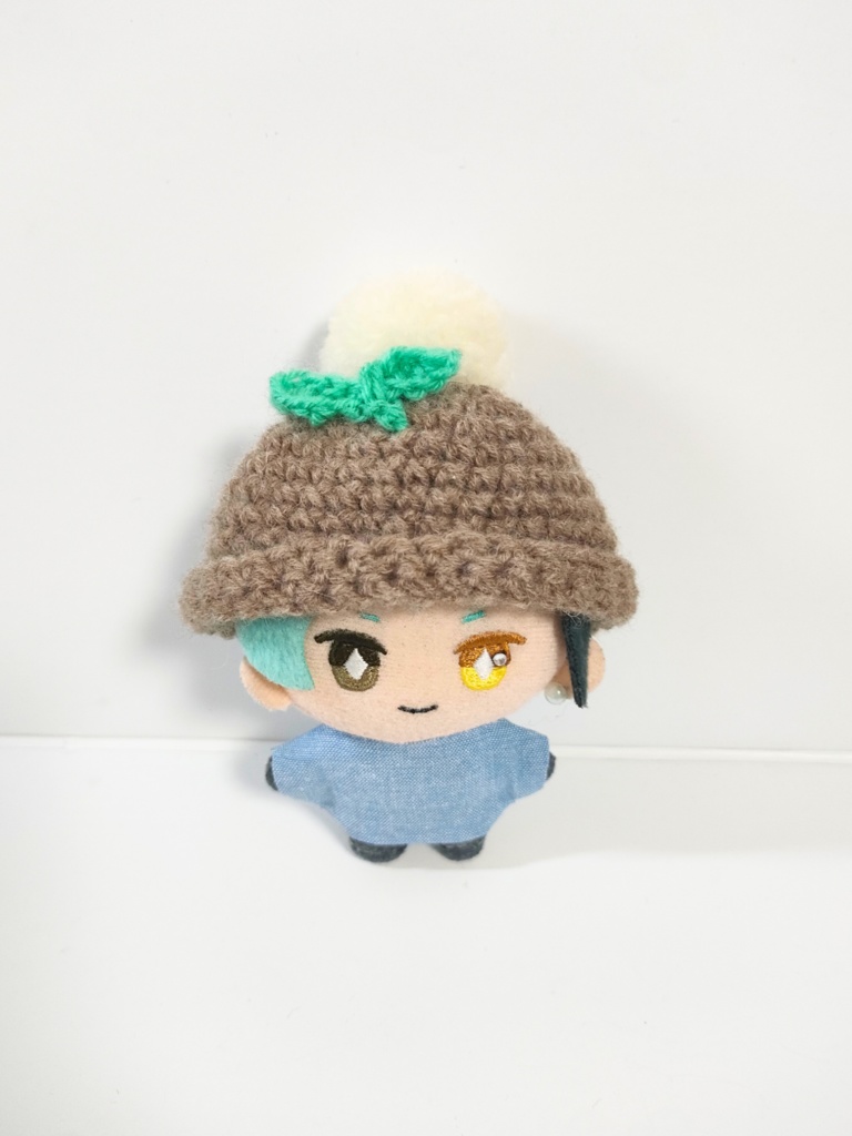 ぬい服10cm コーヒーフロートニット帽