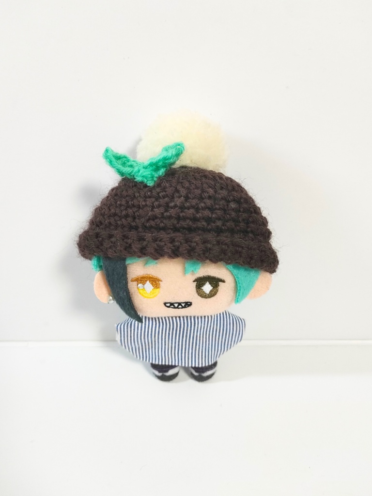 ぬい服10cm コーヒーフロートニット帽