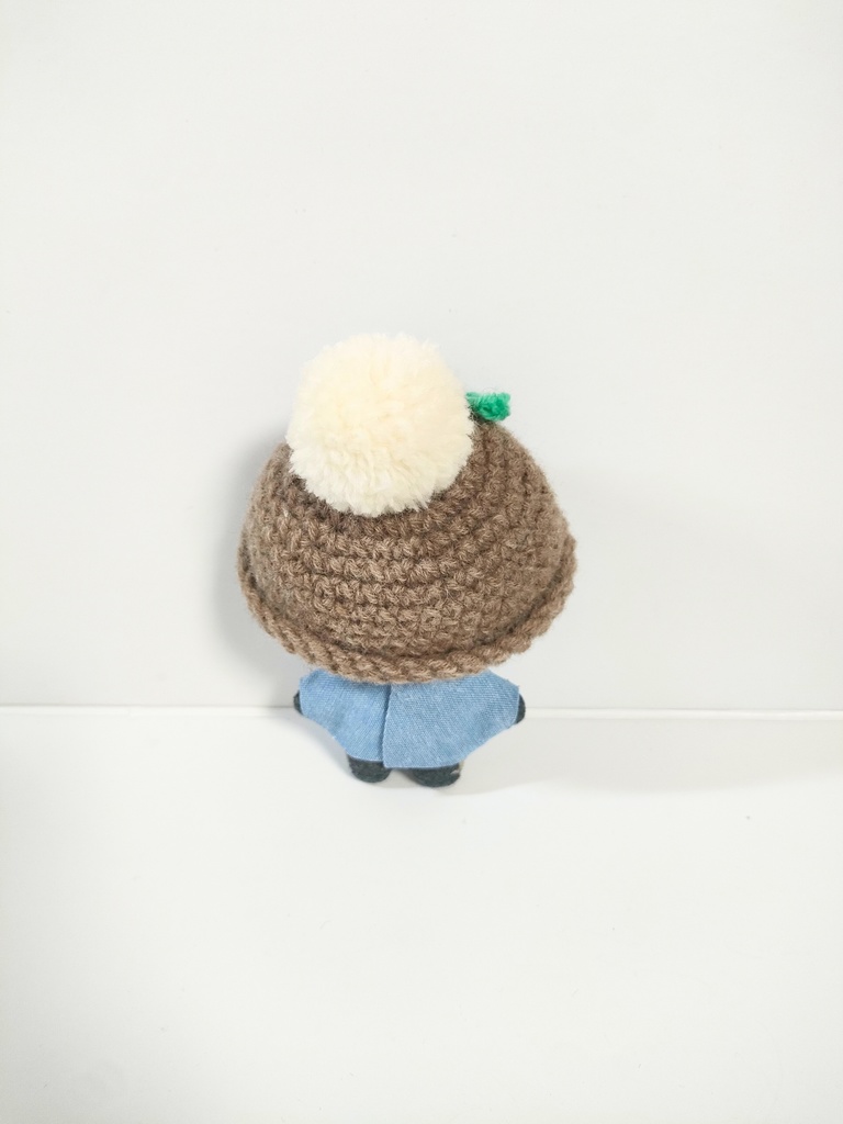 ぬい服10cm コーヒーフロートニット帽