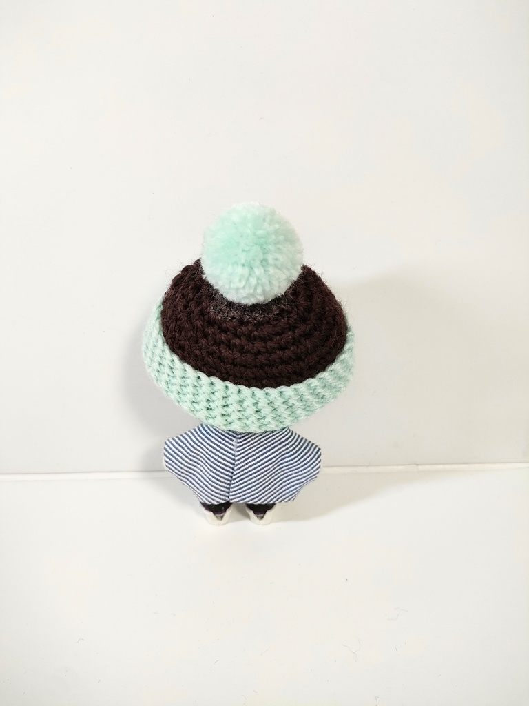 ぬい服10cm チョコミントニット帽