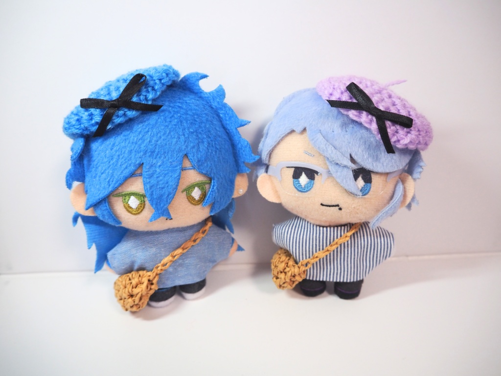 ぬい服10cm チビベレー&かごバッグセット(仲良しセット編part-1)